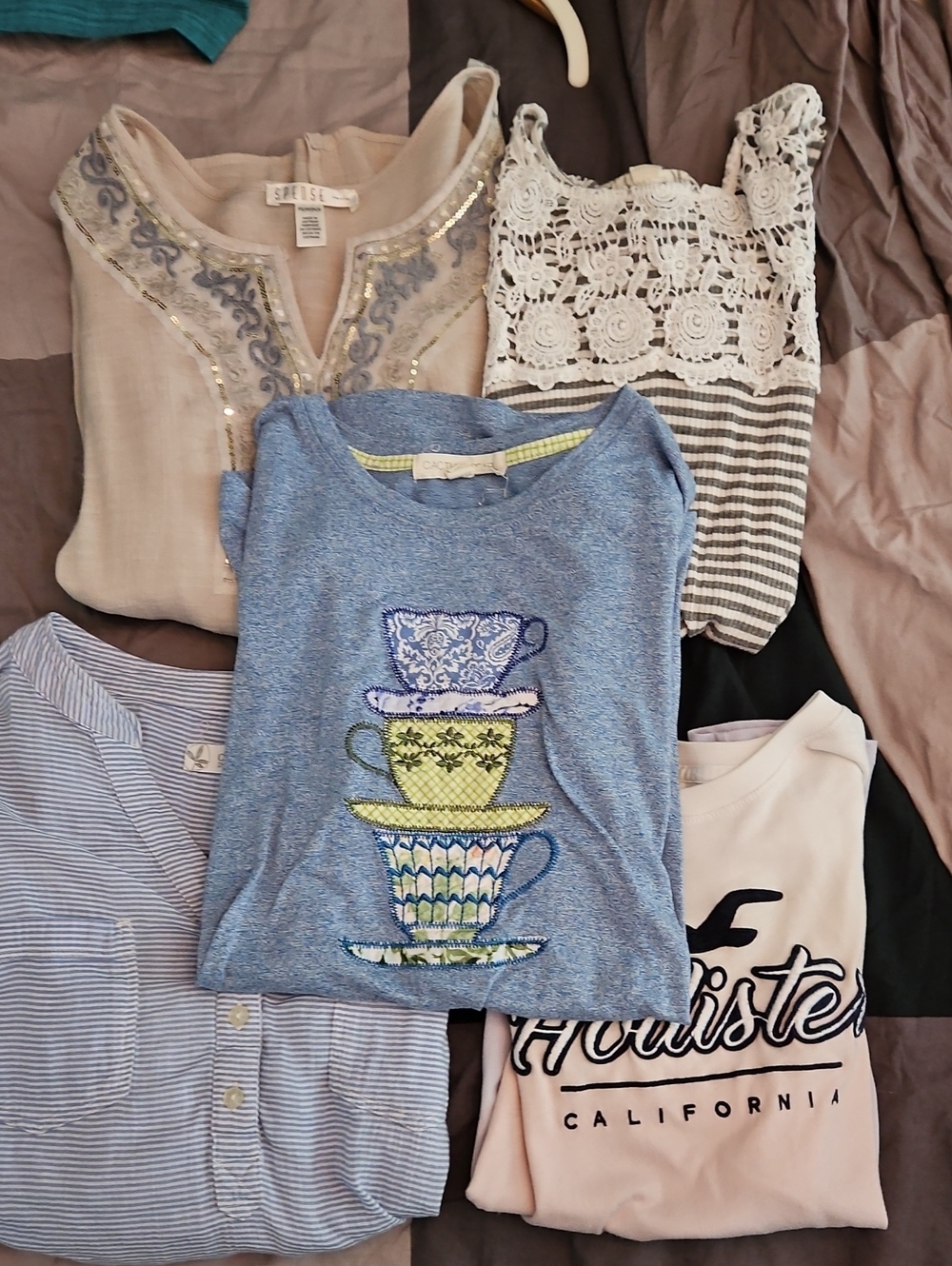 Lot Of 5 Everyday Tops Sz S & M